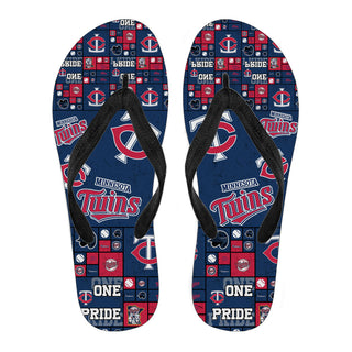 Pride Flag Minnesota Twins Flip Flops