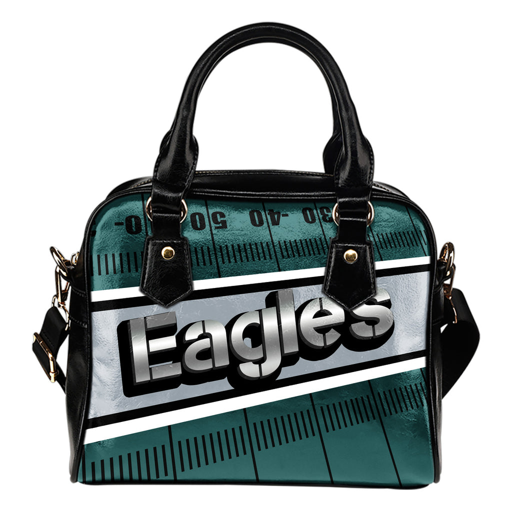 Philadelphia Eagles Silver Name Colorful Shoulder Handbags
