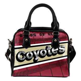 Arizona Coyotes Silver Name Colorful Shoulder Handbags