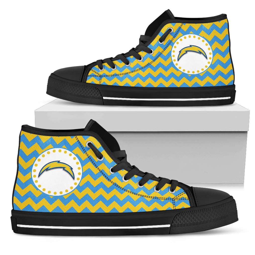Chevron Broncos Los Angeles Chargers High Top Shoes