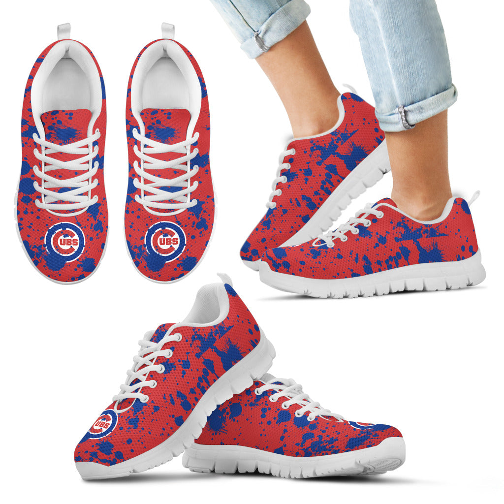 Splatters Watercolor Chicago Cubs Sneakers