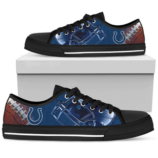 Artistic Scratch Of Indianapolis Colts Low Top Shoes