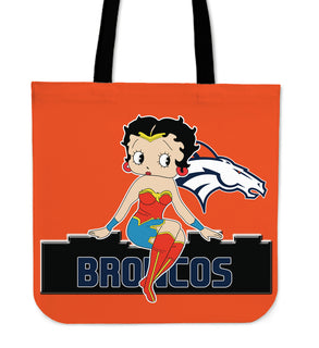 Wonder Betty Boop Denver Broncos Tote Bags