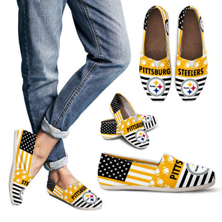 American Flag Pittsburgh Steelers Casual Shoes