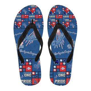 Pride Flag Los Angeles Dodgers Flip Flops