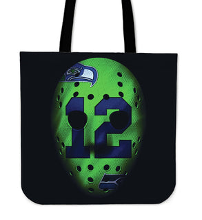 War Mask Seattle Seahawks Tote Bag - Best Funny Store