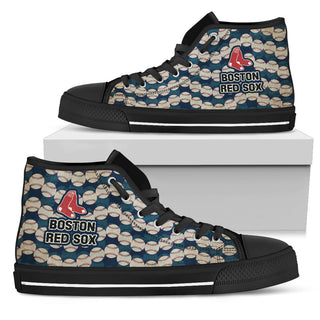 Wave Of Ball Boston Red Sox High Top Shoes