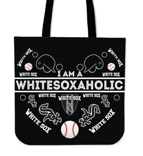 I Am A WhiteSoxaholic Chicago White Sox Tote Bags
