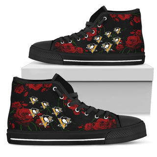 Lovely Rose Thorn Incredible Pittsburgh Penguins High Top Shoes