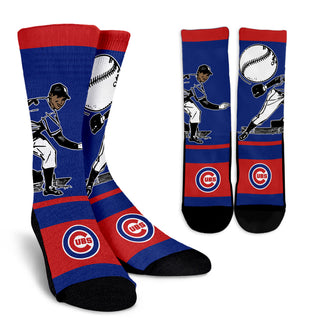 Talent Player Fast Cool Air Comfortable Chicago Cubs Socks