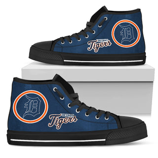 Circle Logo Detroit Tigers High Top Shoes