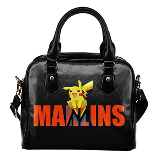 Pokemon Sit On Text Miami Marlins Shoulder Handbags