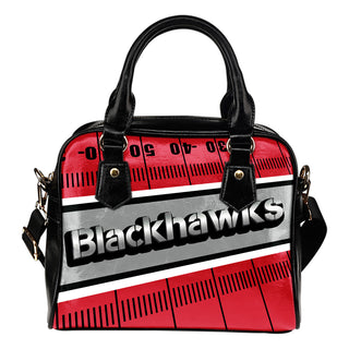 Chicago Blackhawks Silver Name Colorful Shoulder Handbags