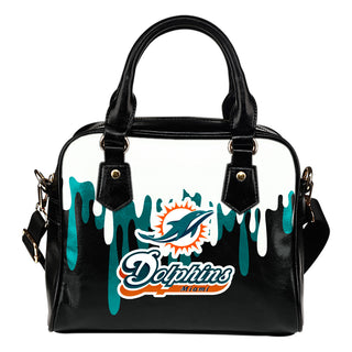 Color Leak Down Colorful Miami Dolphins Shoulder Handbags