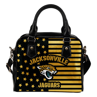 Twinkle Star With Line Jacksonville Jaguars Shoulder Handbags
