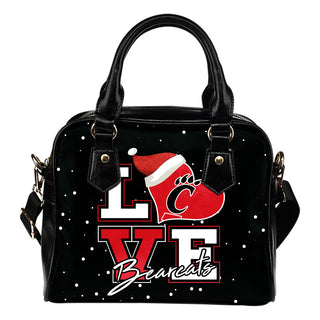 Love Word Christmas Sweet Cincinnati Bearcats Shoulder Handbags