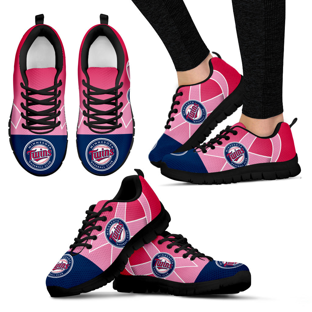 Minnesota Twins Cancer Pink Ribbon Sneakers