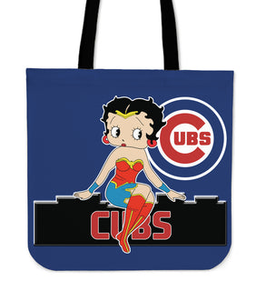 Wonder Betty Boop Chicago Cubs Tote Bags