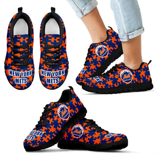 Puzzle Logo With New York Mets Sneakers