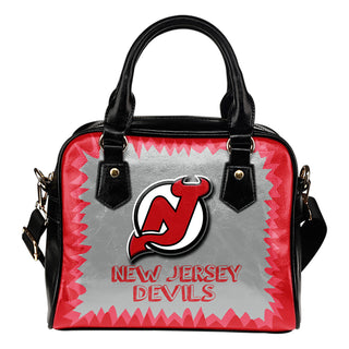 Jagged Saws Mouth Creepy New Jersey Devils Shoulder Handbags