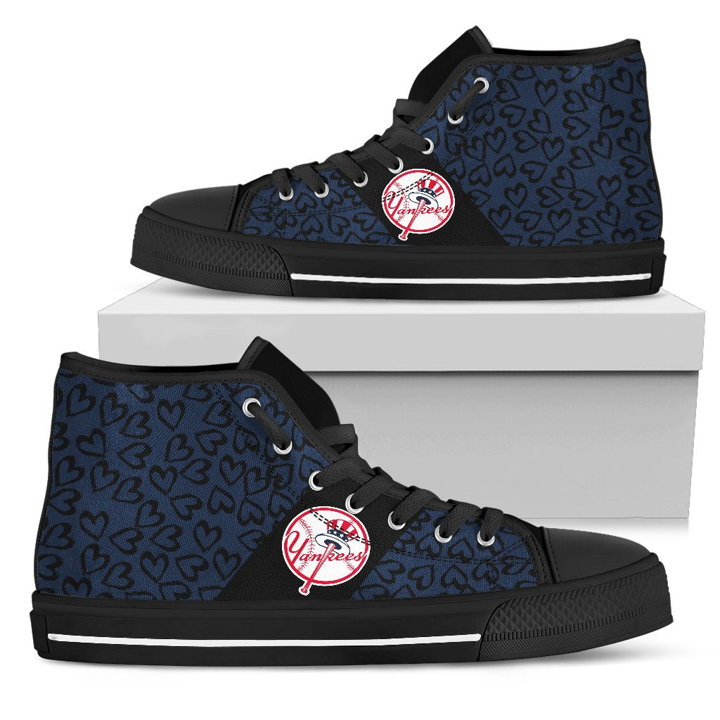 Perfect Cross Color Absolutely Nice New York Yankees High Top Shoes