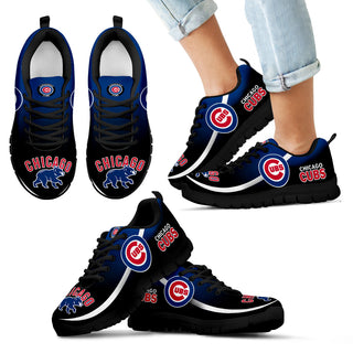 Mystery Straight Line Up Chicago Cubs Sneakers