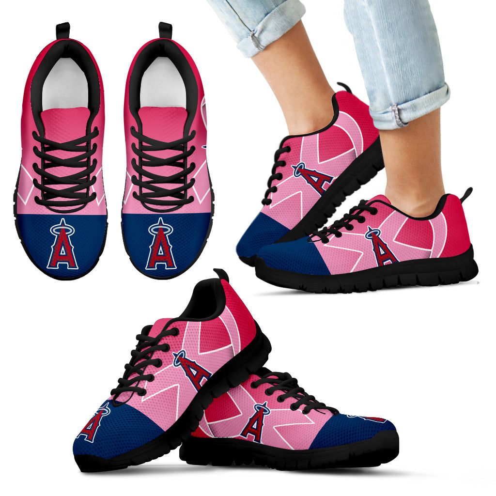 Los Angeles Angels Cancer Pink Ribbon Sneakers