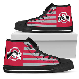 American Flag Ohio State Buckeyes High Top Shoes