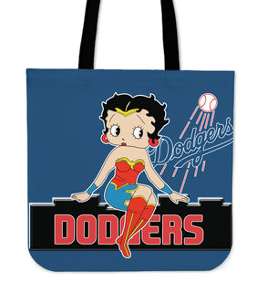 Wonder Betty Boop Los Angeles Dodgers Tote Bags