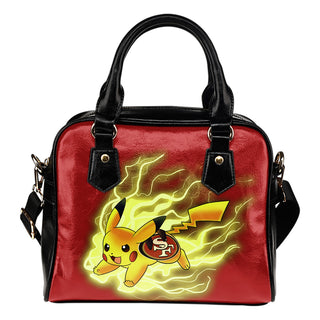 Pikachu Angry Moment San Francisco 49ers Shoulder Handbags
