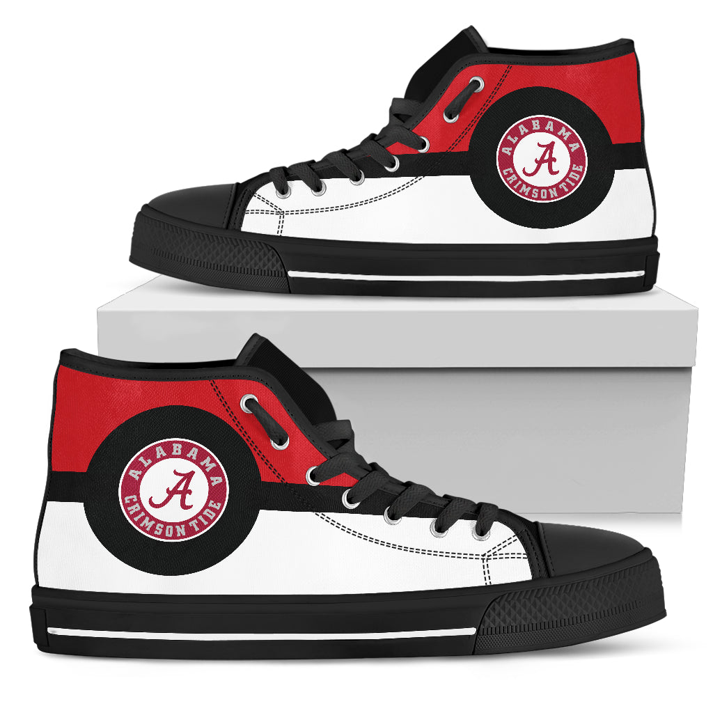Bright Colours Open Sections Great Logo Alabama Crimson Tide High Top Shoes