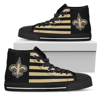 American Flag New Orleans Saints High Top Shoes