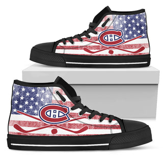 Flag Rugby Montreal Canadiens High Top Shoes