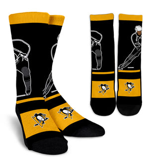 Talent Player Fast Cool Air Comfortable Pittsburgh Penguins Socks