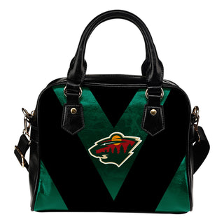 Triangle Double Separate Colour Minnesota Wild Shoulder Handbags