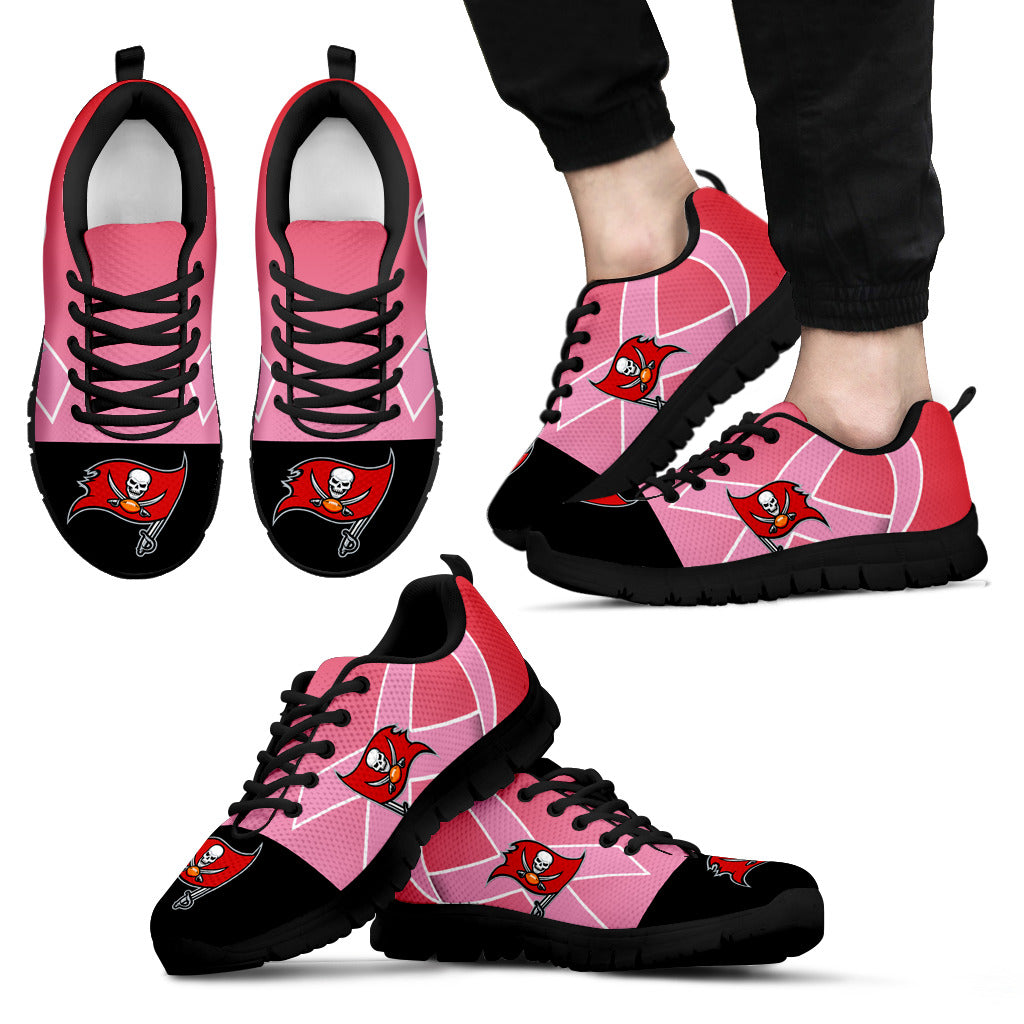 Tampa Bay Buccaneers Cancer Pink Ribbon Sneakers