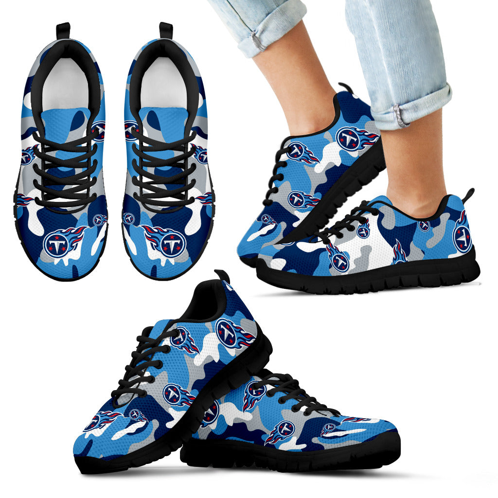 Tennessee Titans Cotton Camouflage Fabric Military Solider Style Sneakers