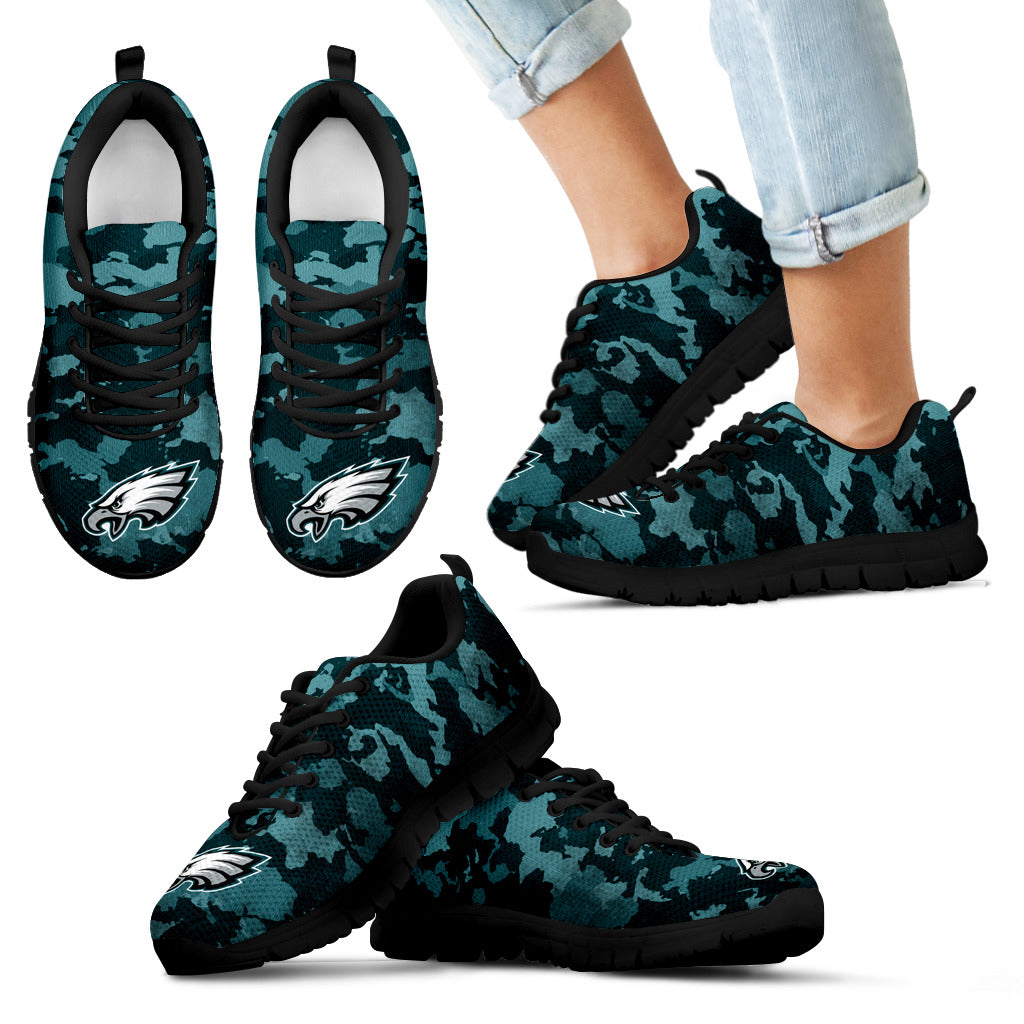 Arches Top Fabulous Camouflage Background Philadelphia Eagles Sneakers