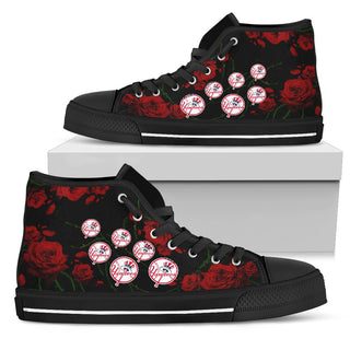 Lovely Rose Thorn Incredible New York Yankees High Top Shoes