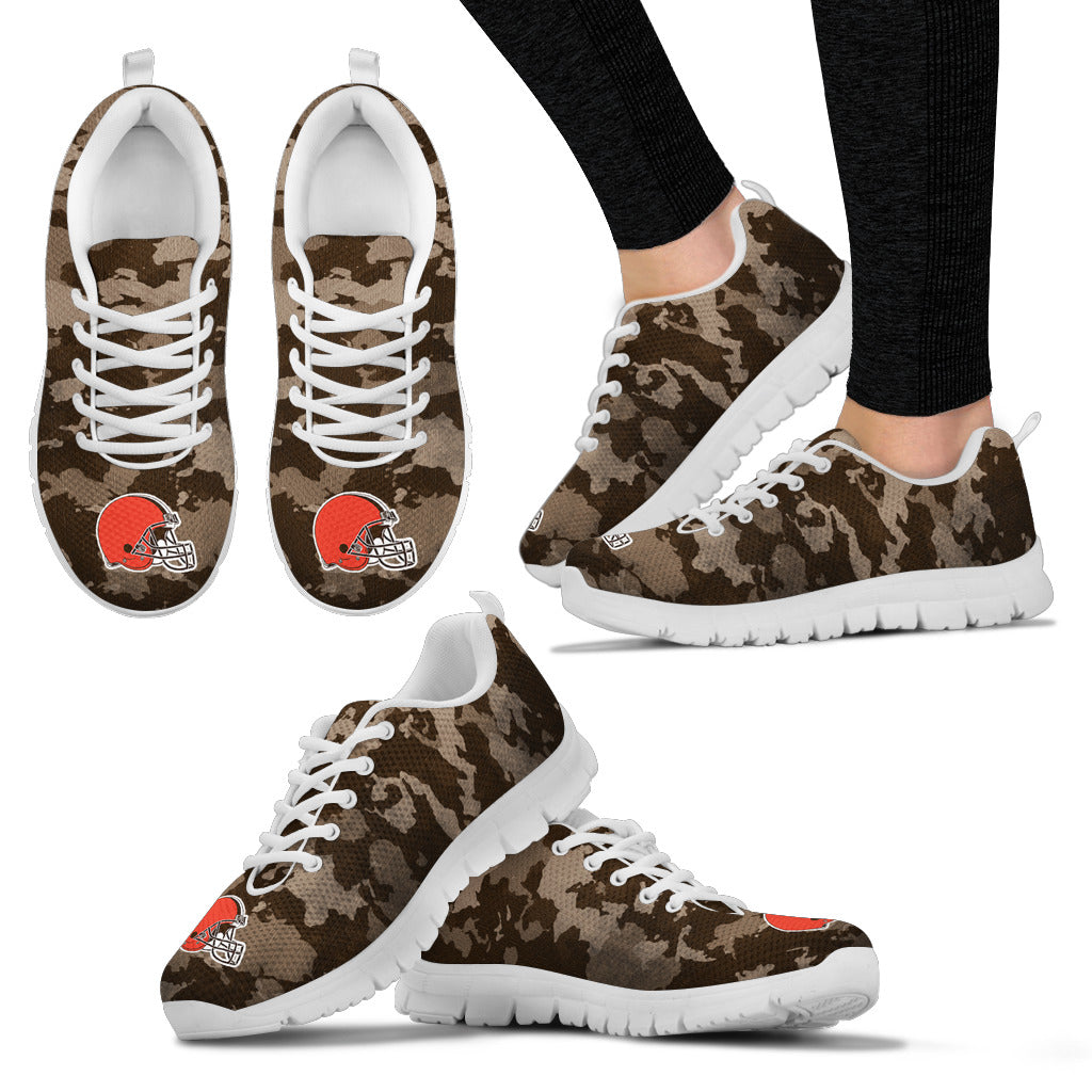 Arches Top Fabulous Camouflage Background Cleveland Browns Sneakers