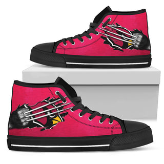 Scratch Of The Wolf Arizona Cardinals High Top Shoes