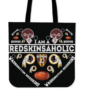 I Am A Redskinsaholic Washington Redskins Tote Bags