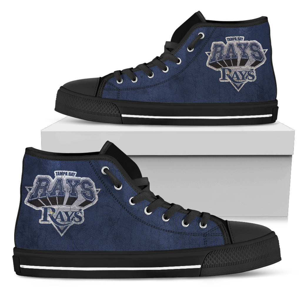 3D Simple Logo Tampa Bay Rays High Top Shoes