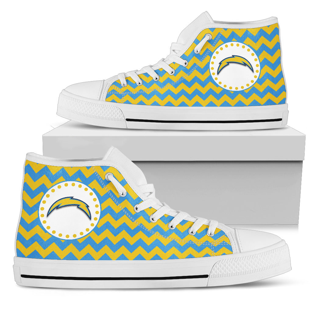 Chevron Broncos Los Angeles Chargers High Top Shoes