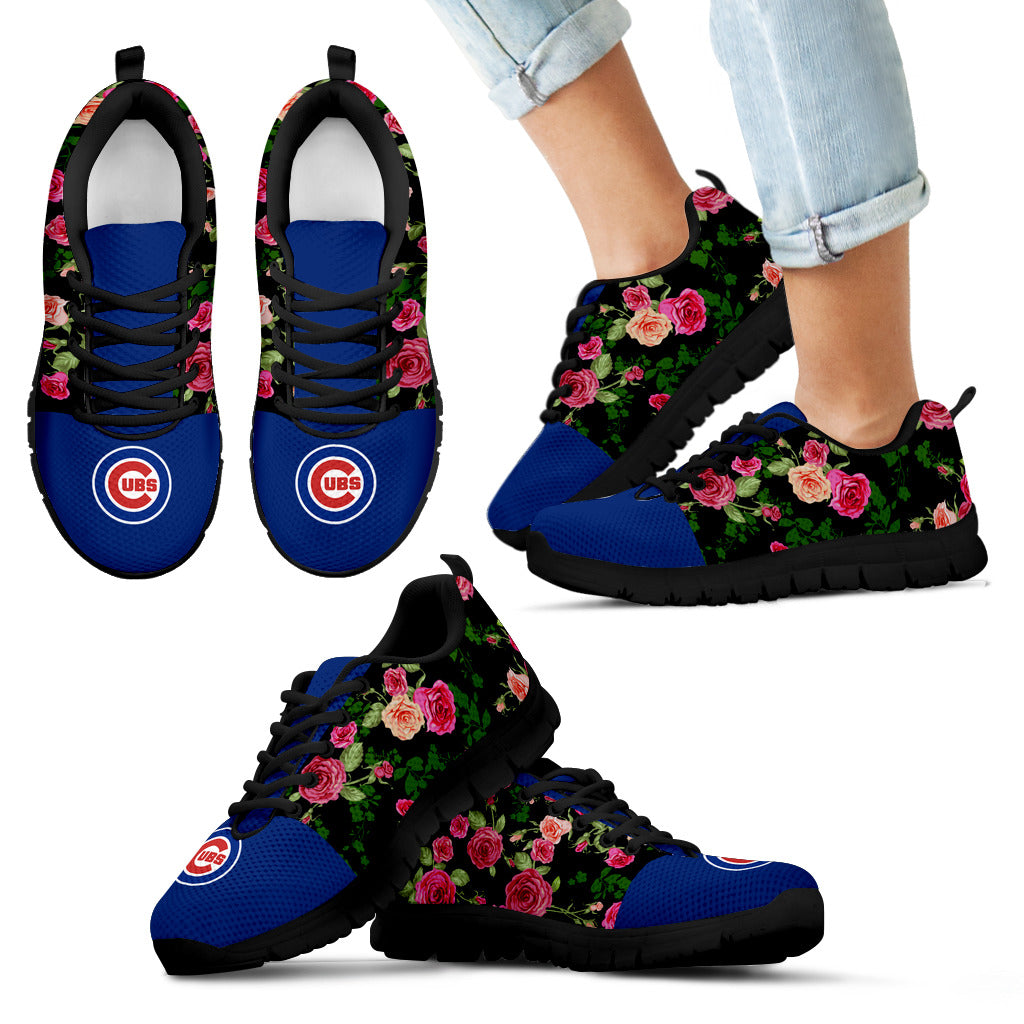 Vintage Floral Chicago Cubs Sneakers