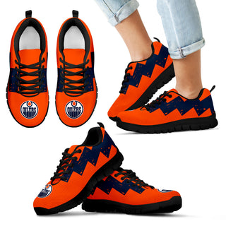 Dragon Flying Fancy Edmonton Oilers Logo Sneakers