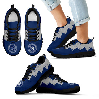 Incredible Line Zig Zag Disorder Beautiful San Diego Padres Sneakers – Best  Funny Store