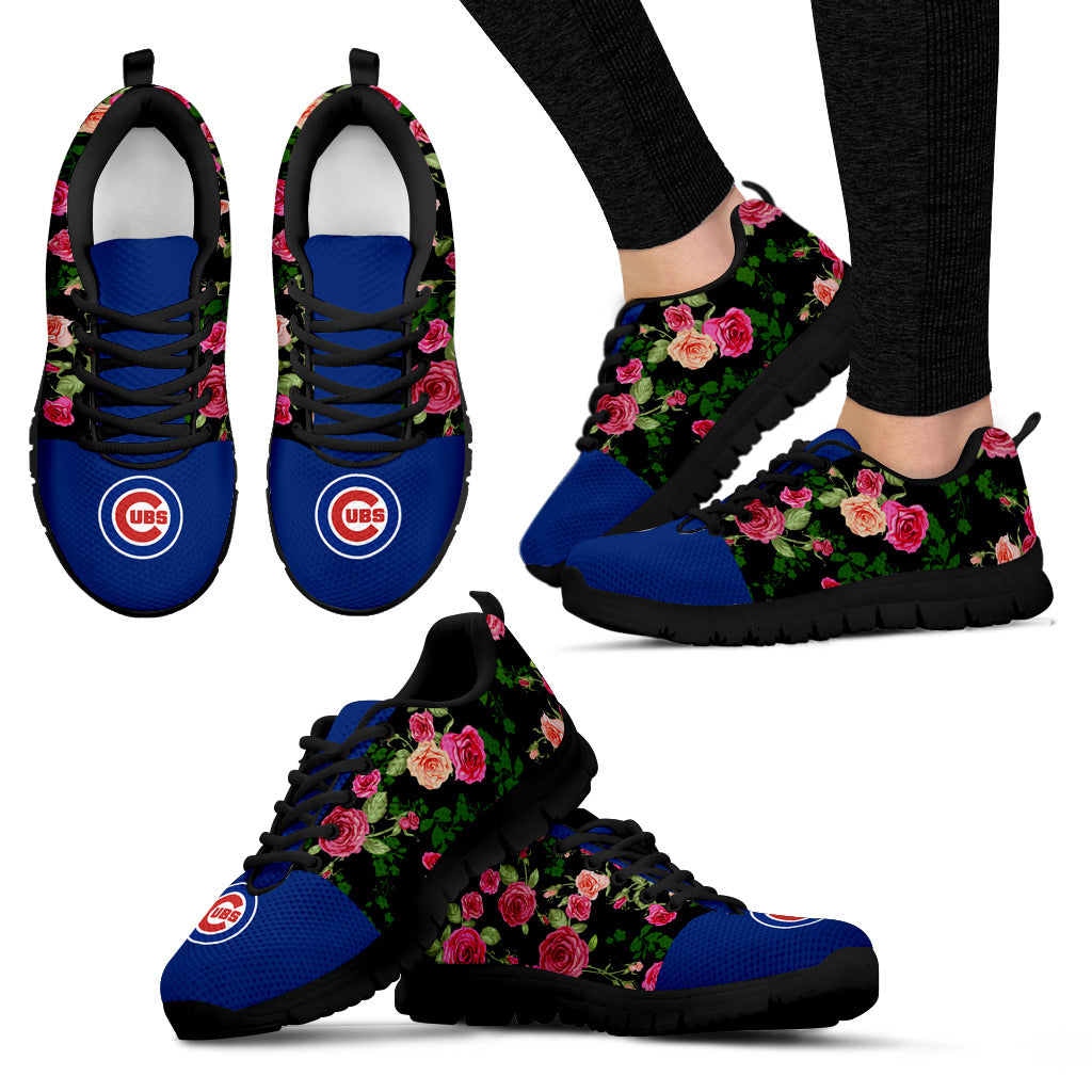 Vintage Floral Chicago Cubs Sneakers