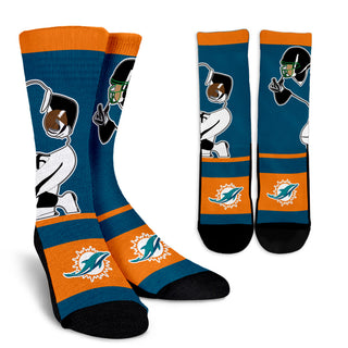 Talent Player Fast Cool Air Comfortable Miami Dolphins Socks