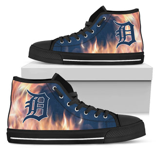 Fighting Like Fire Detroit Tigers High Top Shoes